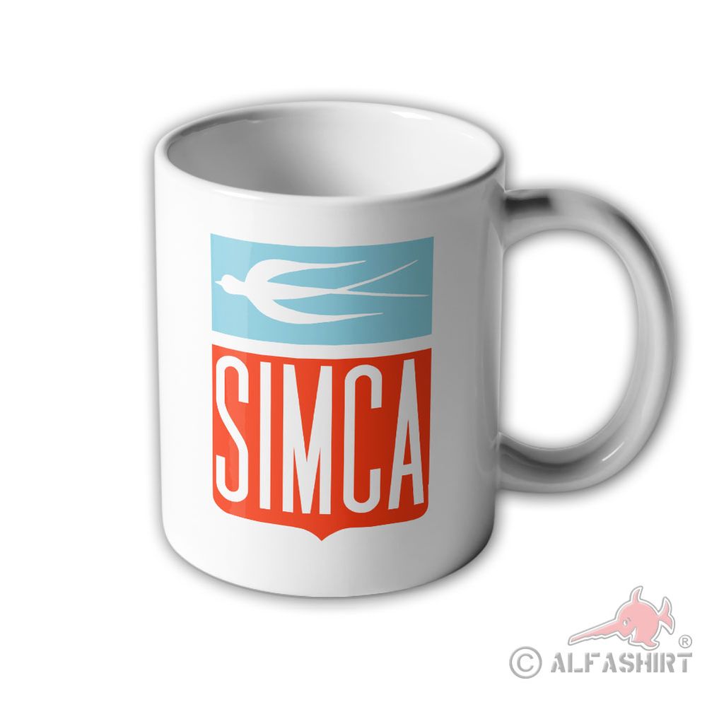 Tasse Simca Auto Logo Oldtimer Wappen Emblem Société Industrielle France #32163