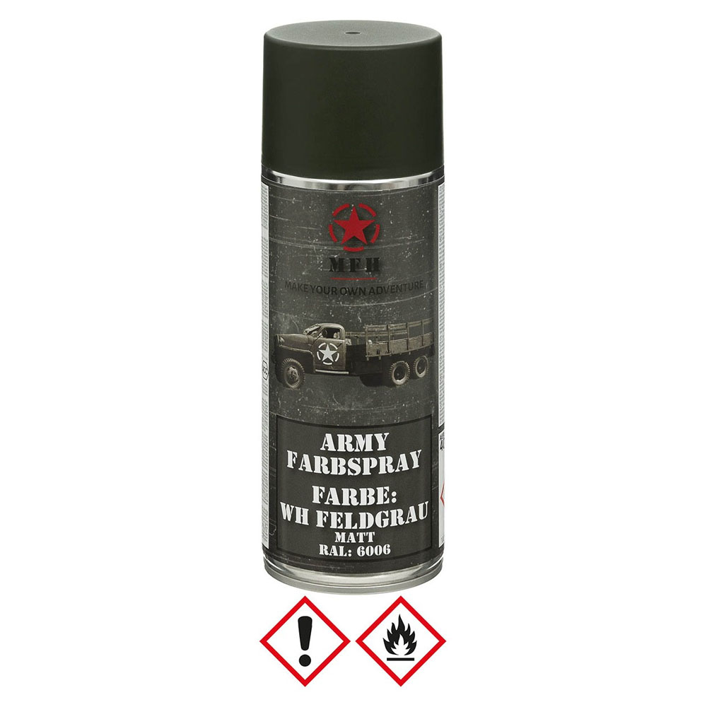 Army Farbspray WH FELDGRAU Ral 6006 Lack Spray Farbe matt #46850