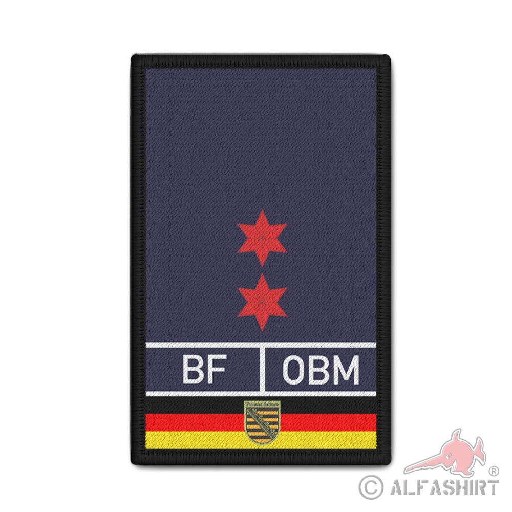 Rank Patch Oberbrandmeister Sachsen Berufsfeuerwehr Dienst-Grad-Abzeichen #38973