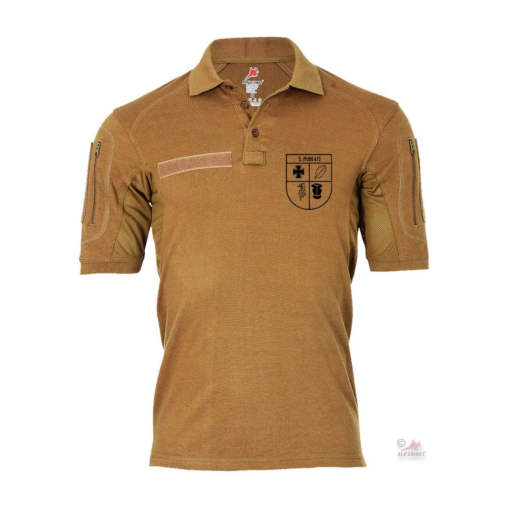 Tactical Poloshirt 5 Panzerbataillon 413 Jägertruppe Panzer Bundeswehr #42191