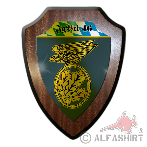 Wappenschild JgBtl 46 Jägerbataillon Hemau Fallschirmjäger Gebirgsjäger #30459