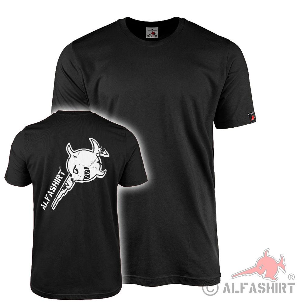Alfashirt evil swordfish logo white tower submarine submarine T-shirt #42782