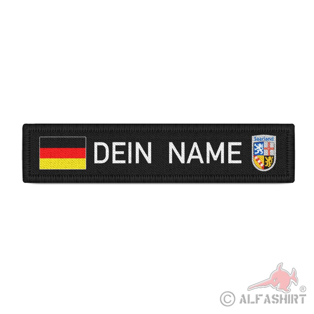 Saarland Namen-Schild Patch Feuerwehr personalisierbar Bundeswehr #43379