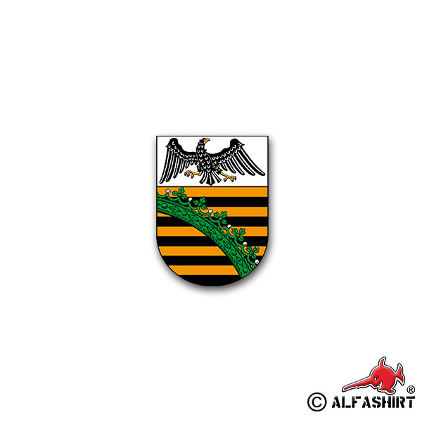 Aufkleber/Sticker Sachsen Freistaat Dresden Osten Obersorbisch 5x7cm A2048