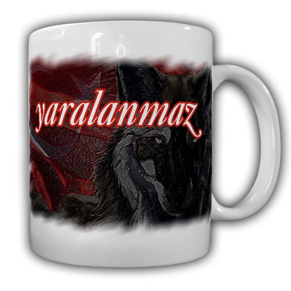 yaralanmaz Tasse Wolf Mond Stern Türkei Fahne Flagge Wappen#24582