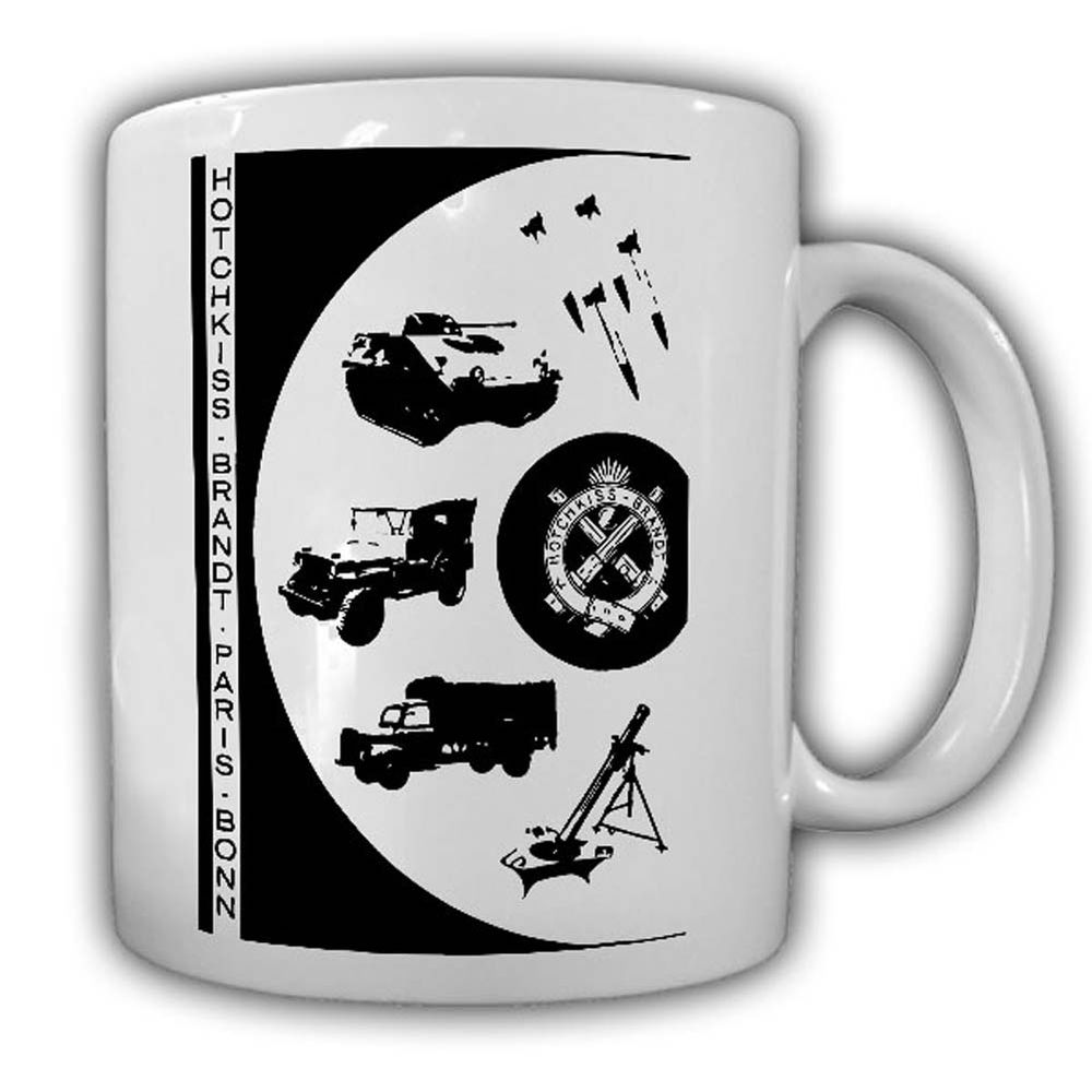 Tasse Hotchkiss -Brandt Paris Bonn Werbung Waffen Rüstung Panzer #24935