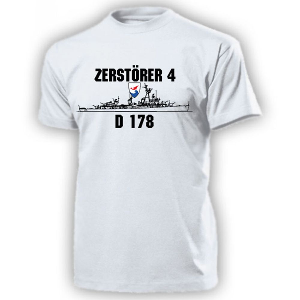Zerstörer 4 D178 Bundesmarine Fletcher Z4 Marine Bundeswehr - T Shirt #13097