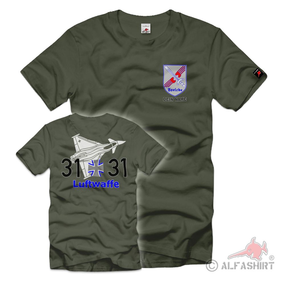 Personalisiert Dein Name Luftwaffe Fliegerhorst Militärflugplatz TShirt # 39479