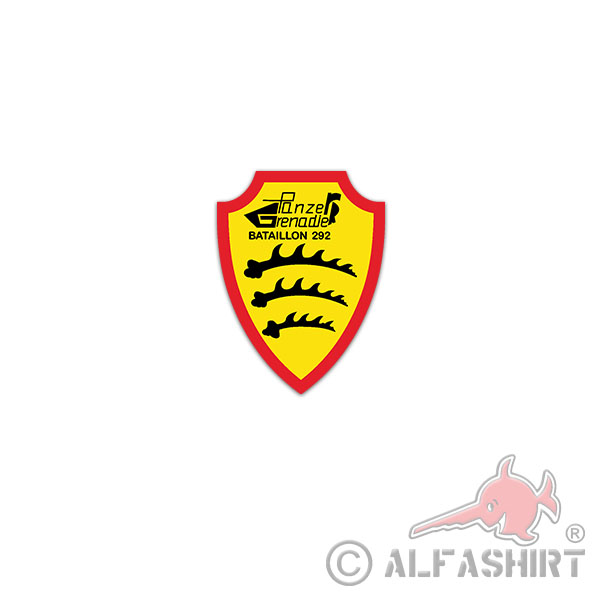 Sticker PzGrenBtl 292 Panzergrenadierbataillon Immendingen 5x7cm A3045