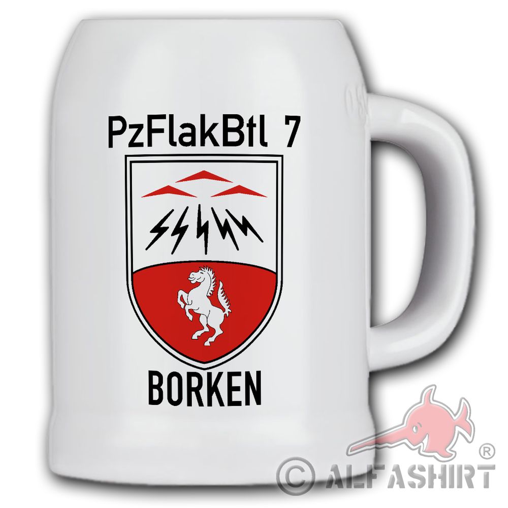 Mug PzFlakBtl 7 Borken anti-aircraft tank cheetah BW mug # 42230
