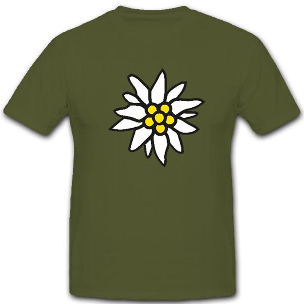 Wappen Abzeichen Gebirgsjäger Einheit Bundeswehr Wh Edelweiß - T Shirt #3630 