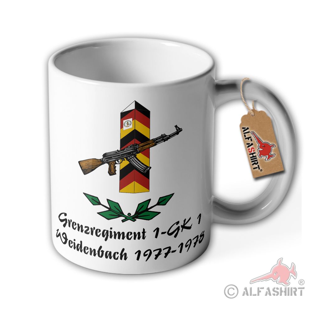 Tasse Grenzregiment 1 GK1 Weidenbach 1977 1978 DDR NVA Grenzschutztruppen #39798