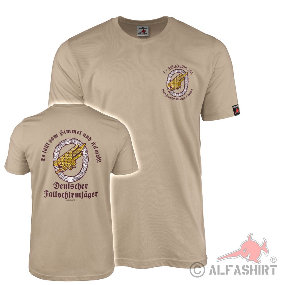 T-Shirt sand 4 Company FSchJgBtl 261 Parachute Battalion #44603