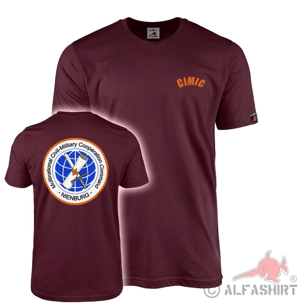 T-Shirt Multinational CIMIC Command Nienburg Weser Civil Military #44406