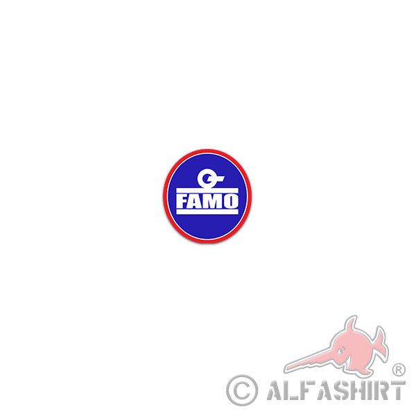 Sticker FAMO vehicle engines works road vehicle coat of arms 7x7cm A3522
