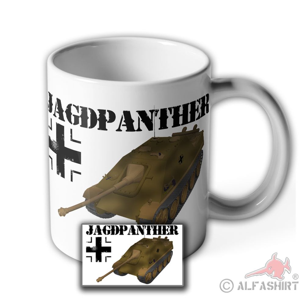 Jagdpanther WK Panzer Heer Balkenkreuz Geschütz Waffe - Kaffee Tasse #16437