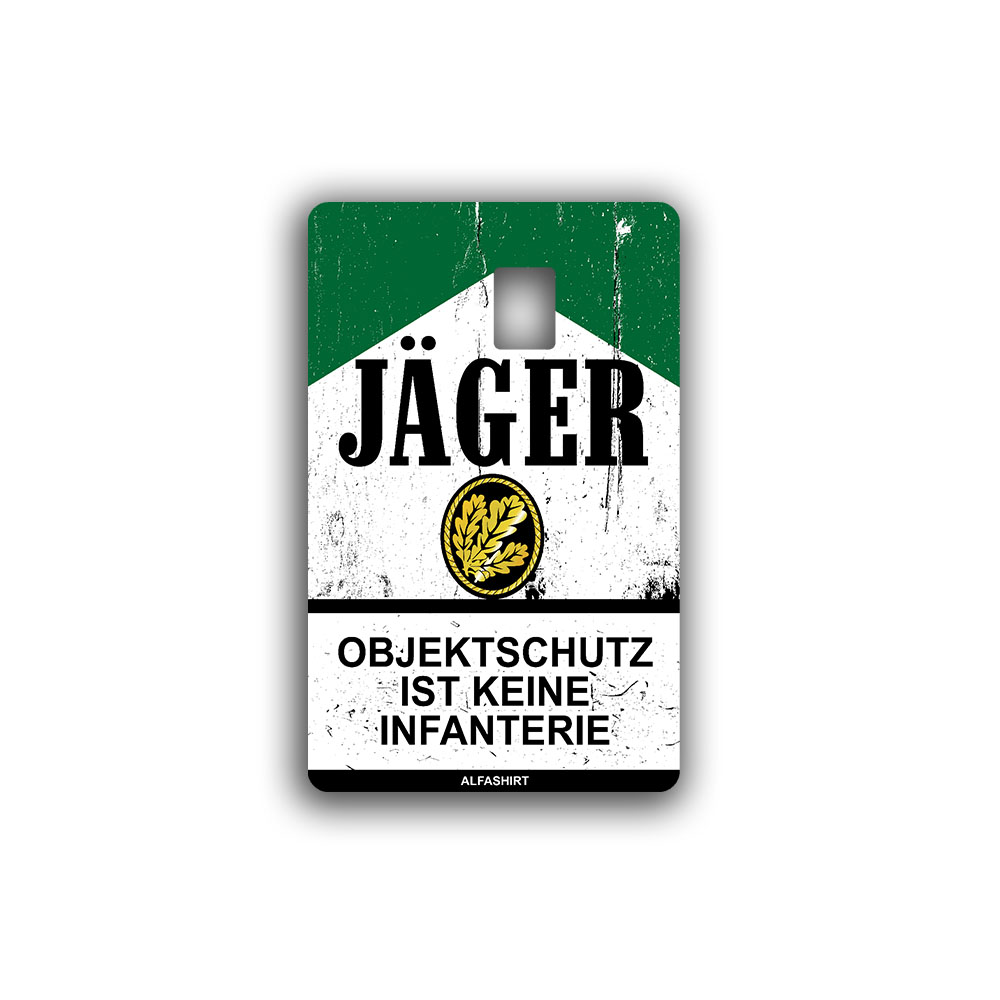 EC Karten JÄGER Aufkleber Bundeswehr Objektschutz Debit Cover #A6379
