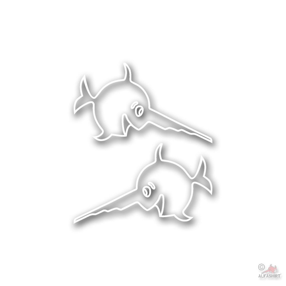 Sawfish Sticker Set Swordfish Marine Sticker Boat U96 Fish30x17cm # A4706