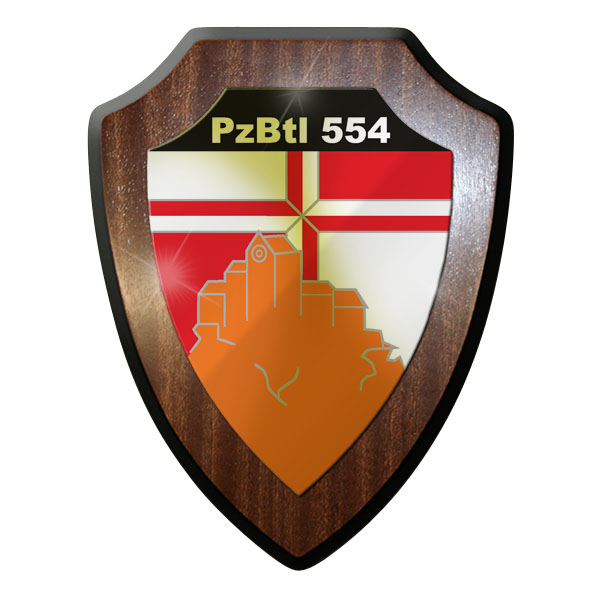 Wappenschild / Wandschild Wappen - PanzerBataillon 554 Leopard Kampfpanzer #9227