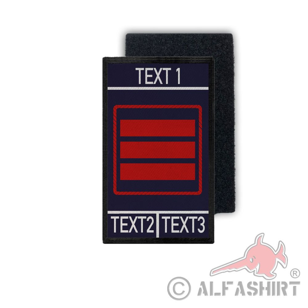Rank Patch Feuerwehr Dienstgrad Wunschtext Personalisiert Feuer #36393