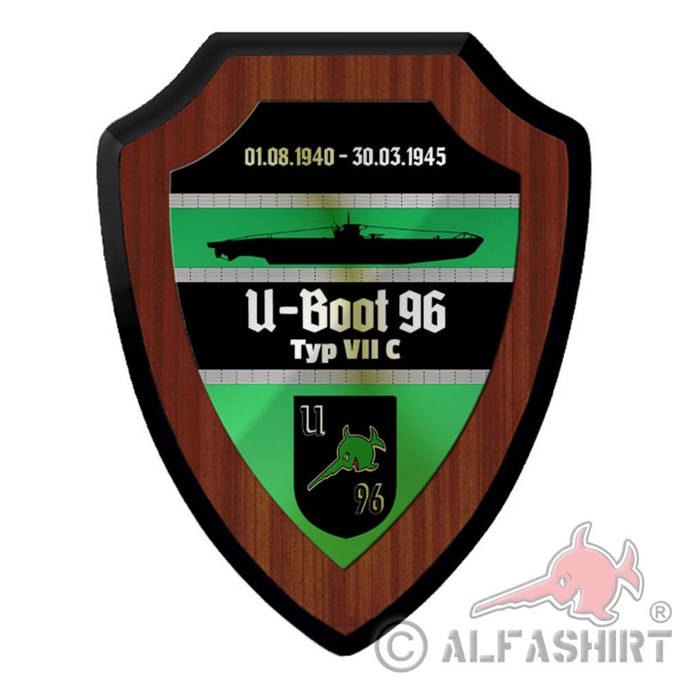 Wappenschild U96 Uboot Typ VII C Stapellauf Wk2 Wappen Mailing Turmwappen#41044