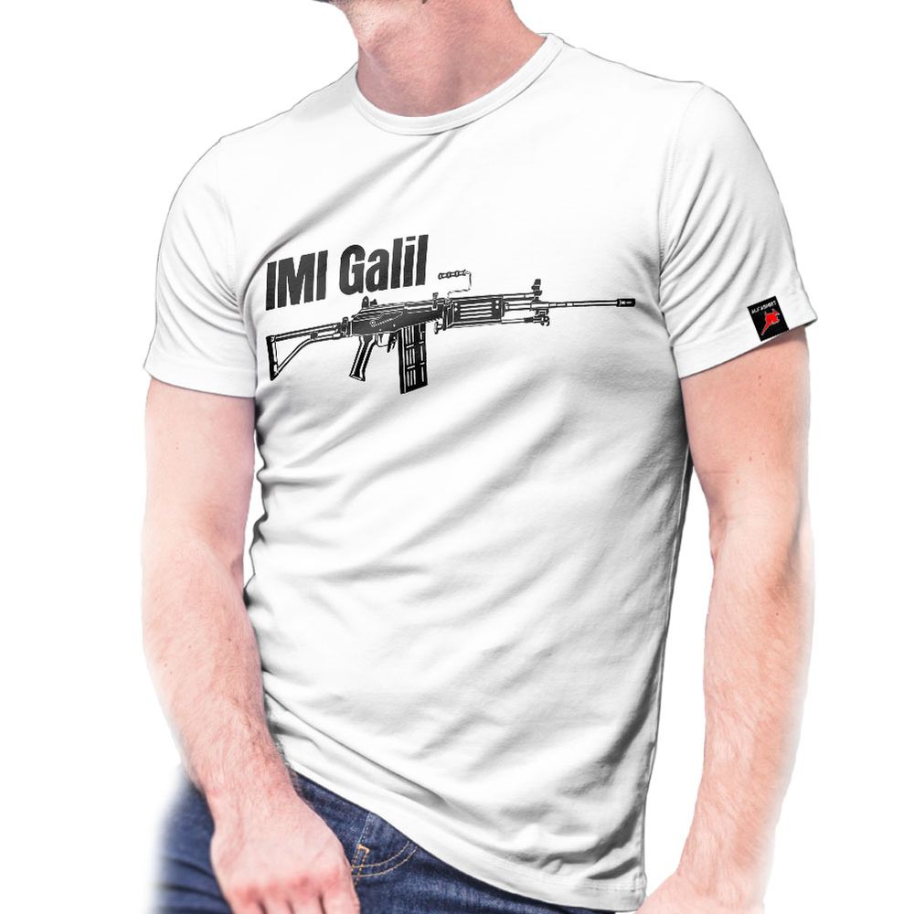 IMI Galil Assault Rifle Israel Army 5.56 mm Weapon IDF Estonia T-Shirt # 30587