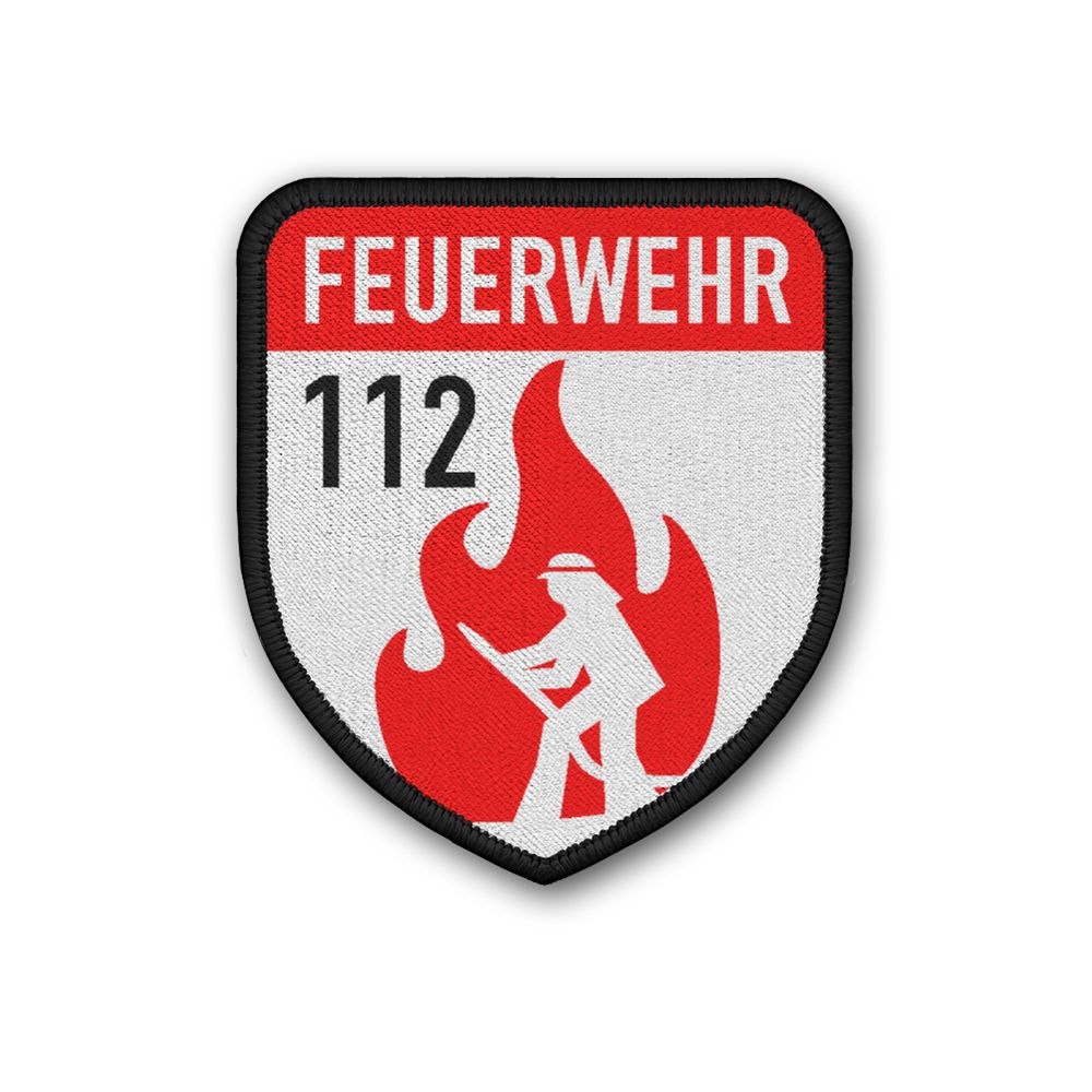 Patch Feuerwehr 112 Abzeichen Wappen Freiwillige Berufs Retter Gemeinde #31069