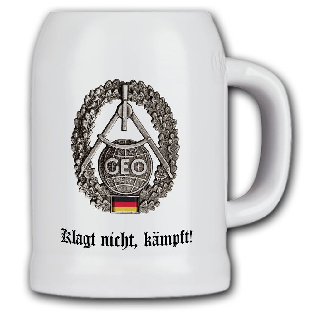 Krug / Bierkrug 0,5l - Barettabzeichen Geoinformation Topographie #11824