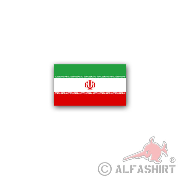 Aufkleber/Sticker Iran Flagge Staat Vorderasien Islamische Republik 12x7cm A2949
