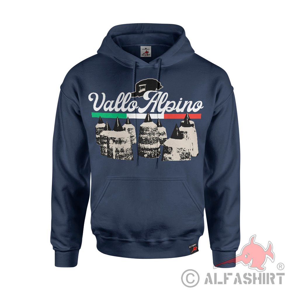 Hoodie Vallo Alpino Italien WW2 Festung Alpen-Wall Bunker #43230