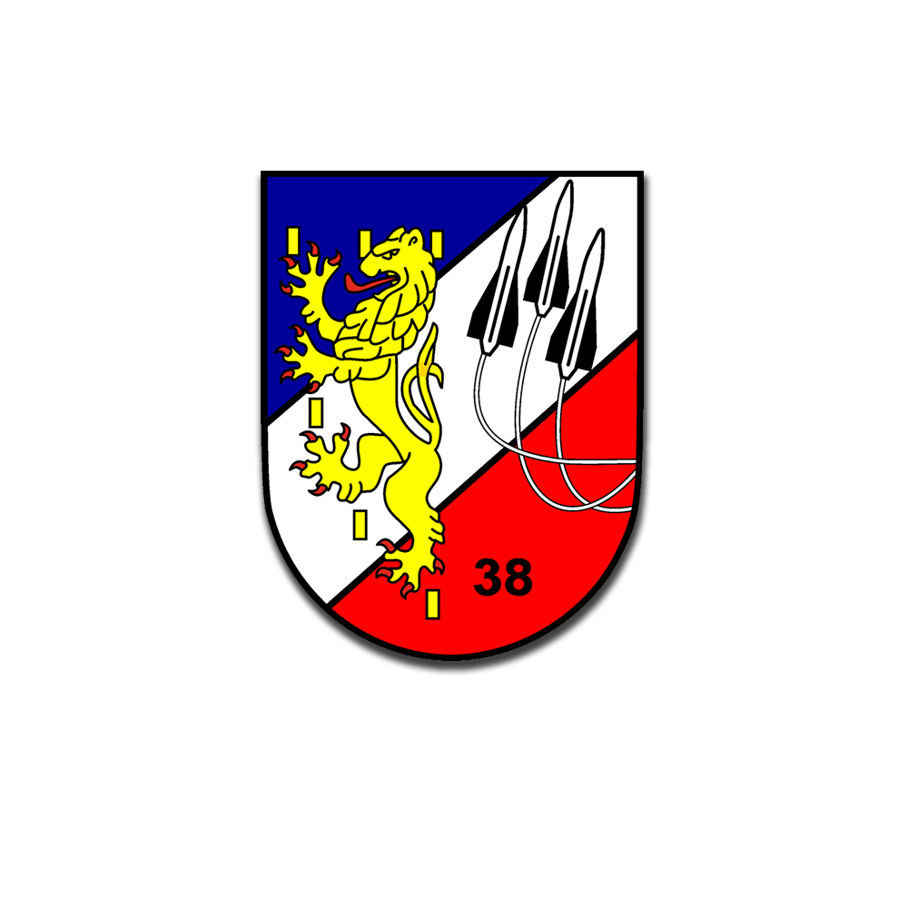 Anti-aircraft missile group 38 Nörvenich Krummenort Schleswig sticker 9x7cm A5332