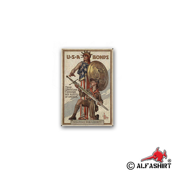 Sticker USA Bonds US United States America Scout 5x7cm A2412