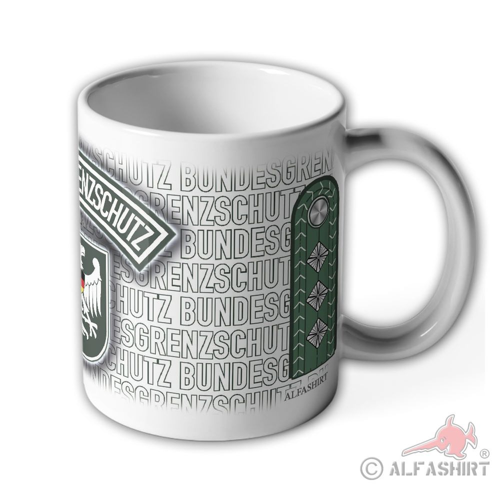 Tasse Grenzhauptjäger BGS Bundesgrenzschutz Wappen Abzeichen Adler #23699