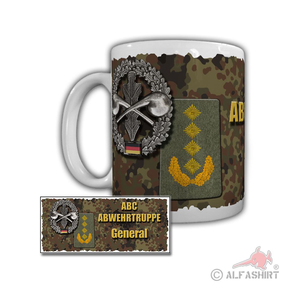 Tasse ABC Abwehrtruppe General Schlachtruf Nebel Ahoi Retorten Bundeswehr #29367
