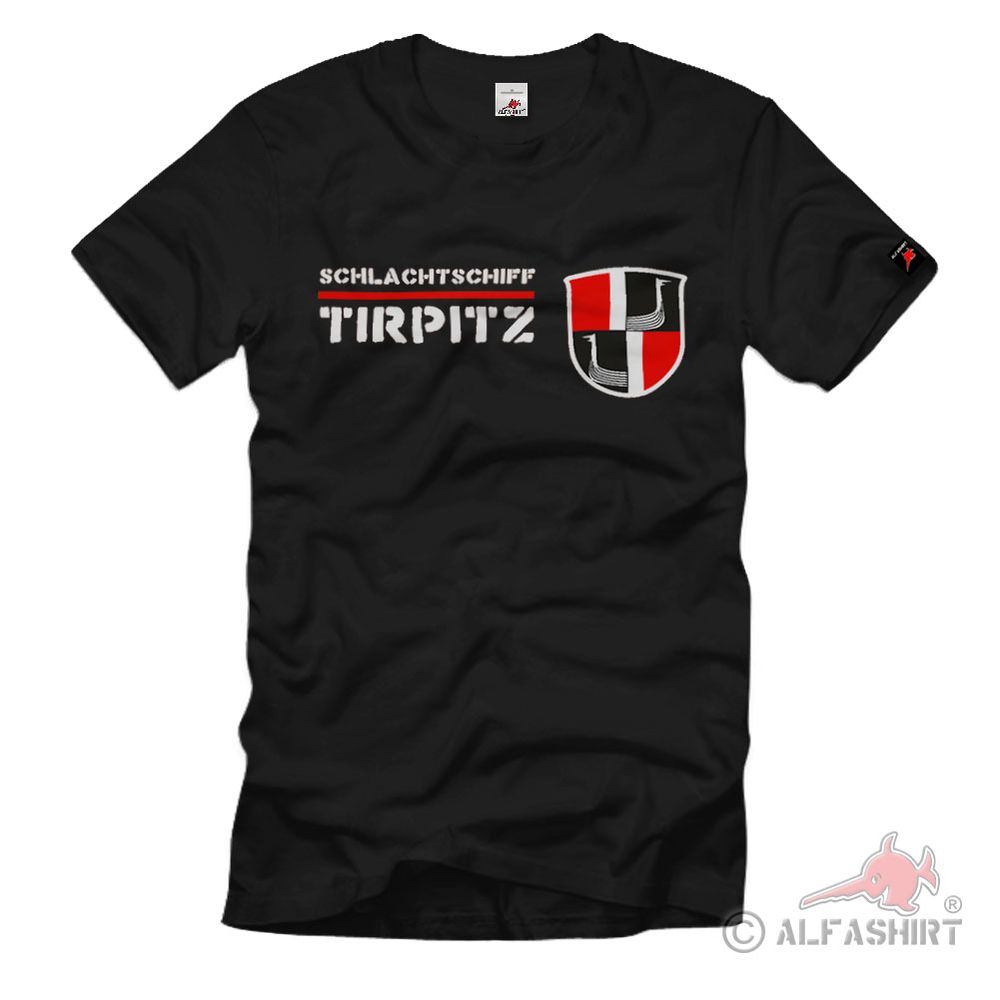 Schlachtschiff  Tirpitz Wappen Emblem - T Shirt #2216