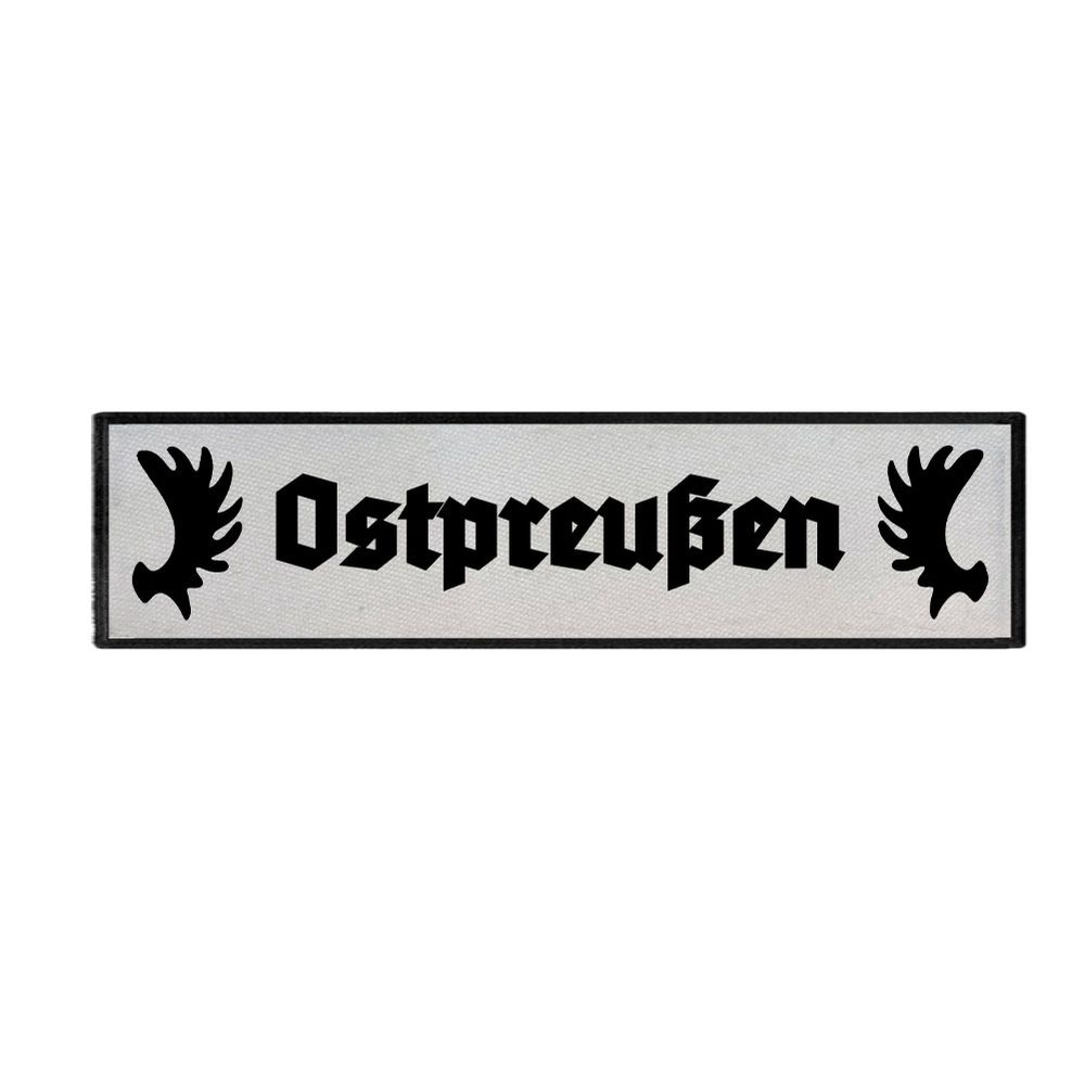 Back patch East Prussia elk shovel homeland coat of arms Old German 28x7cm #40059