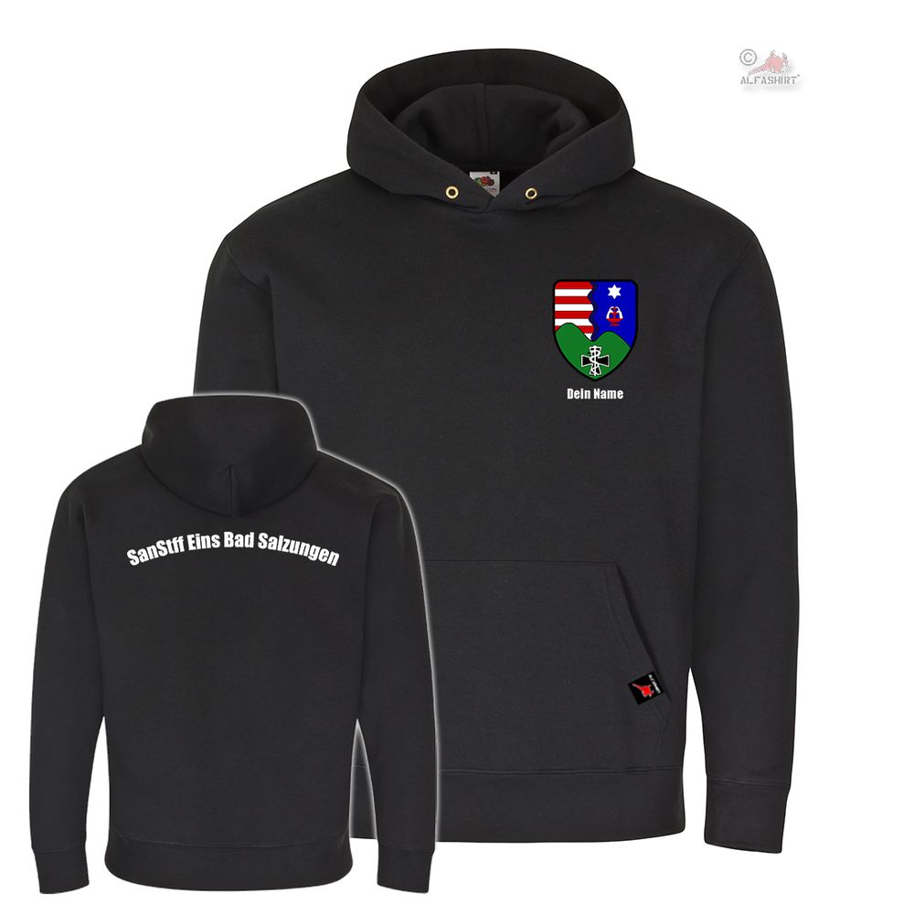 Hoodie PERSONALISIERT SanStff Eins Bad Salzungen Dienstzeit Einsatz Bw#37654