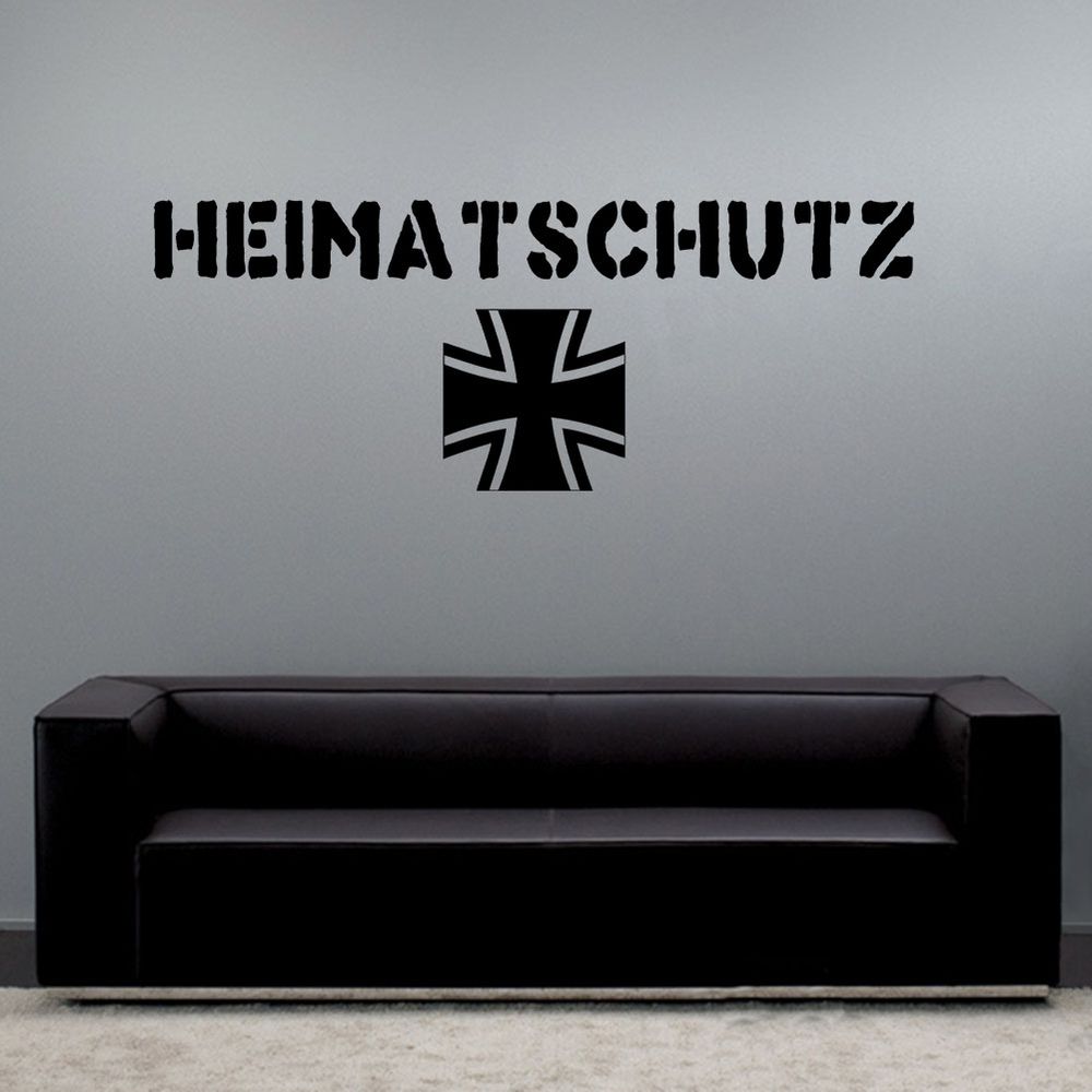 Wandtattoo Aufkleber BW Kreuz Heimatschutz Deutschland Schutz #A6265