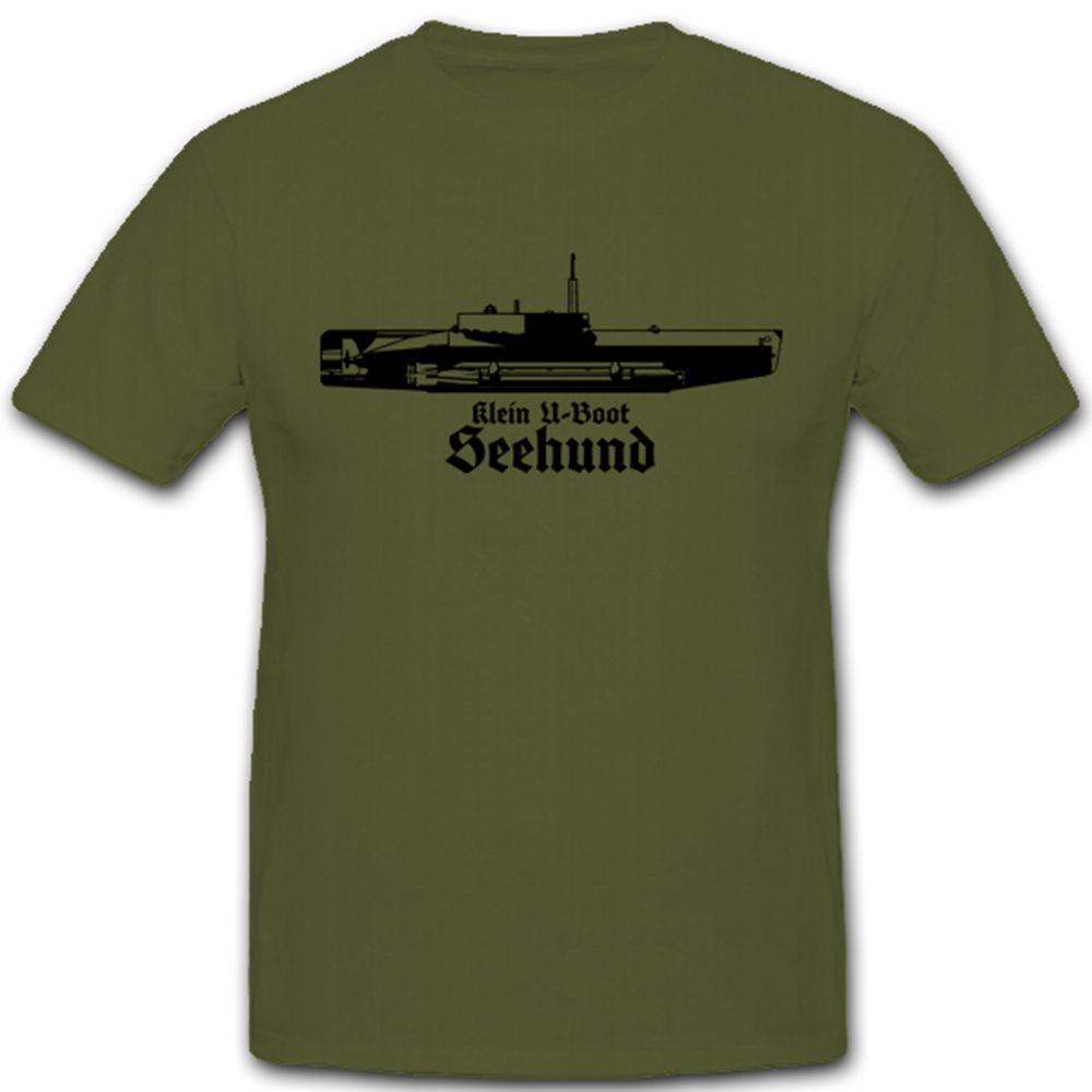 Klein U-Boot Seehund Typ XXVII B Unterseeboot Wh WK 2 Deutschland T Shirt #4635