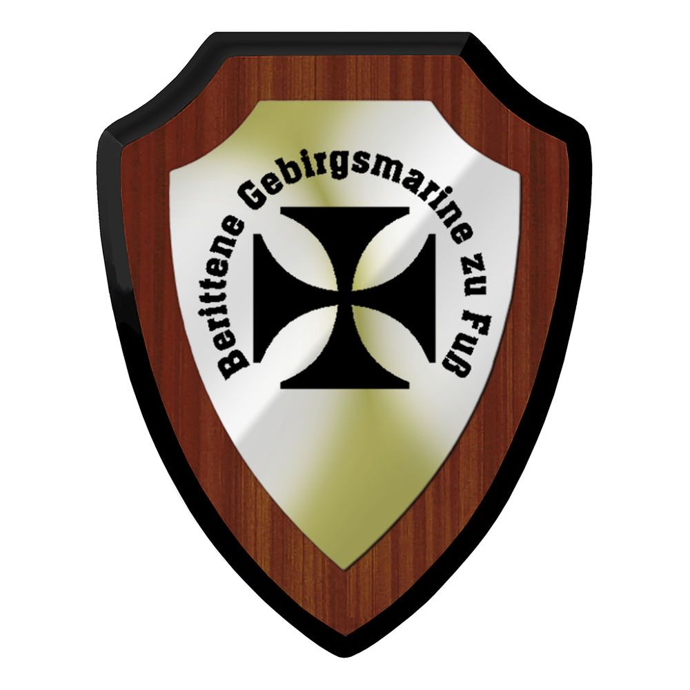 Wappenschild Berittene Gebirgsmarine zu Fuß Wappen Wandschild Humor Spaß #20176