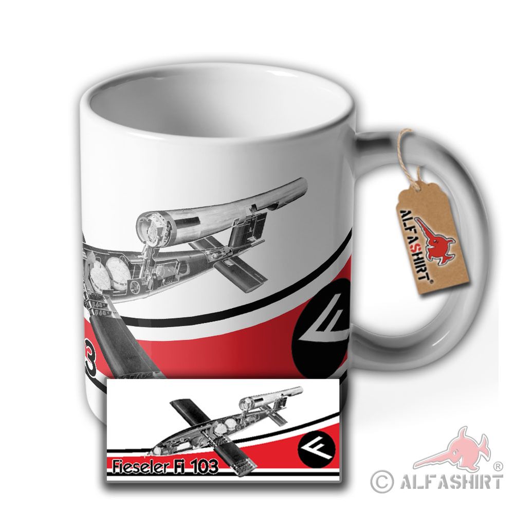 Tasse V1 Fieseler Fi 103 Rakete Flügelbombe Wunderwaffe Peenemünde Eifel #38986