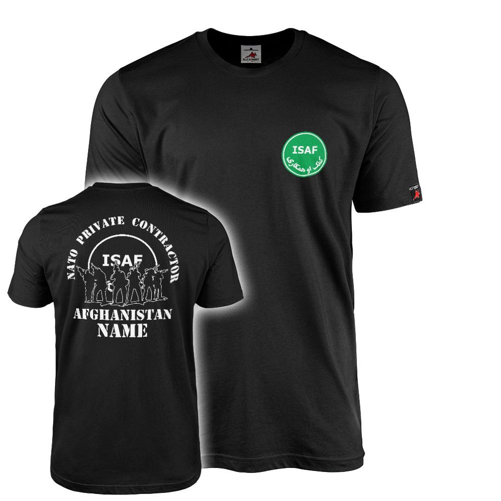 T-Shirt personalisierbar ISAF NATO Private Contractor Afghanistan Name #47796