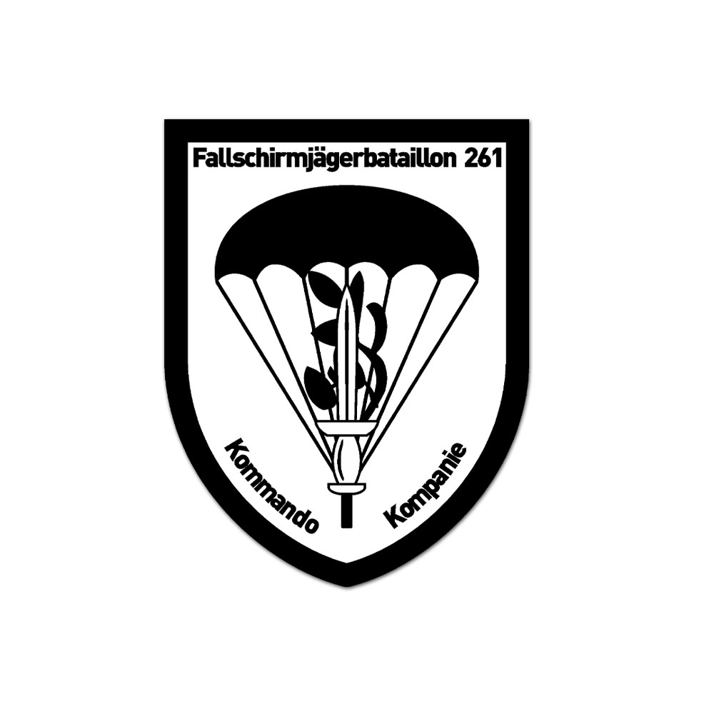 Aufkleber Fallschirmjägerbataillon 261 Kommando FschJgBtl 261 7x5,5cm #A6288
