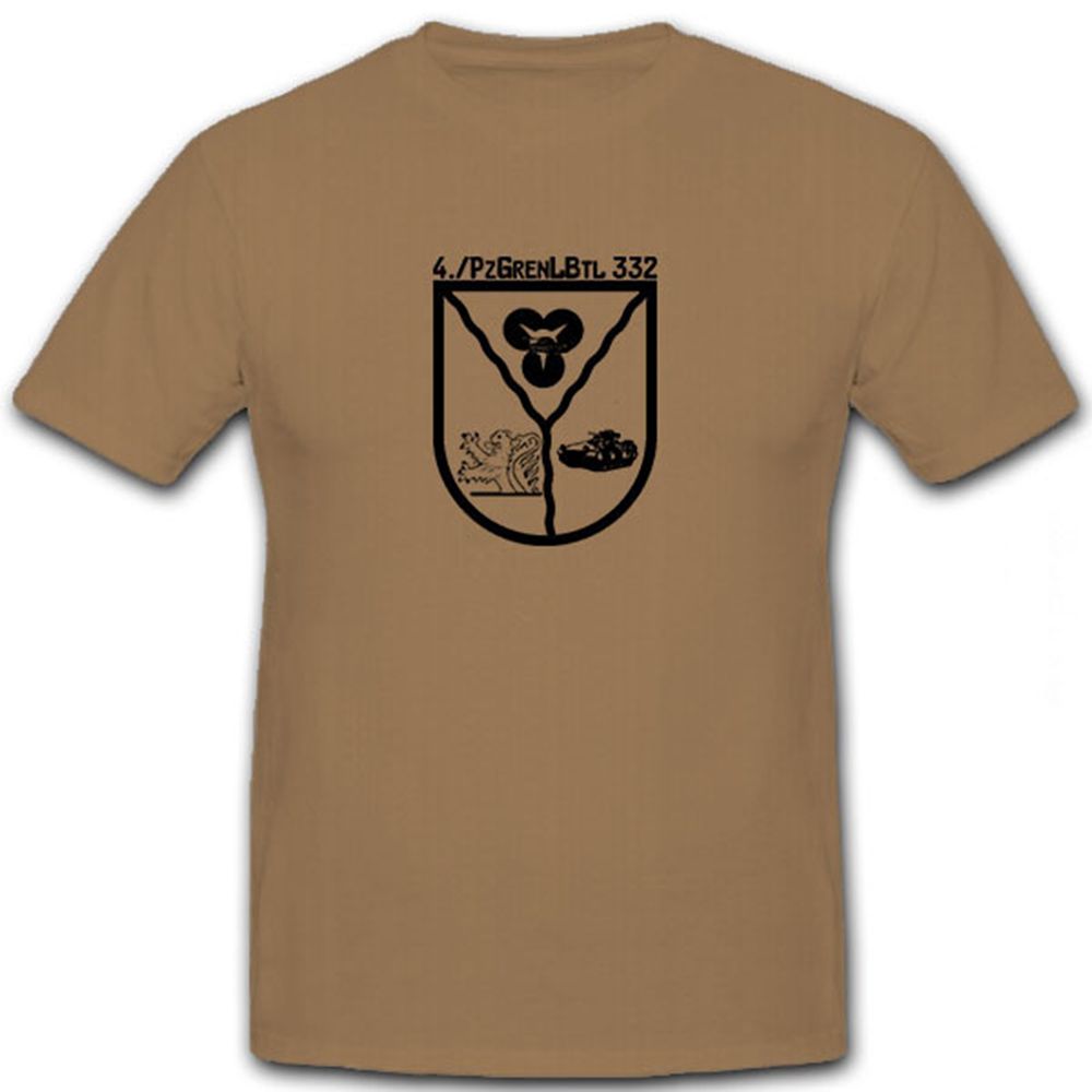 4 PzGrenLBtl332 Bundeswehr Wappen Emblem Abzeichen Militär - T Shirt #6577
