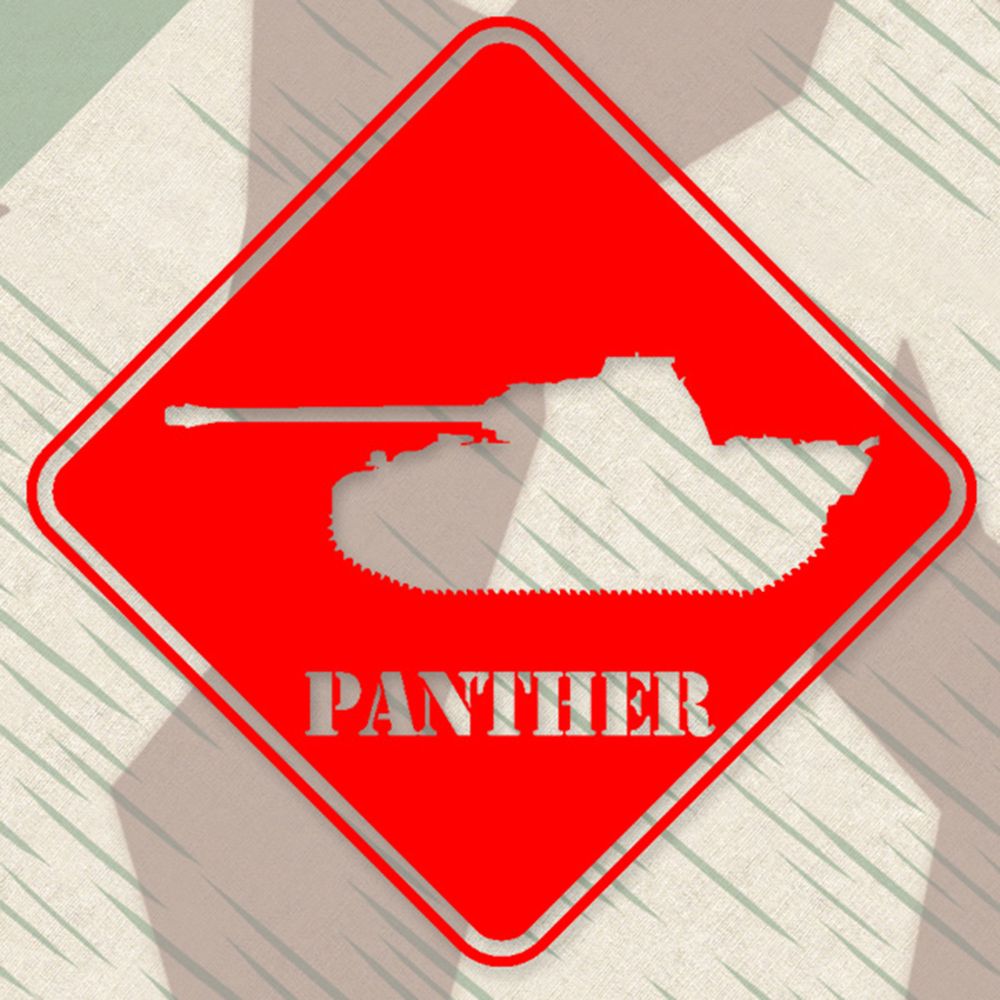 Aufkleber/Sticker Panther Schild Panzer Militär 20x20 cm #A283