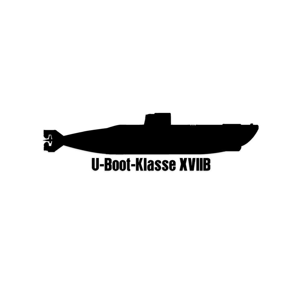 Wandtattoo U-Boot Klasse XVIIB U1406 U1407 Bugtorpedorohr Hamburg 1945 #A6221