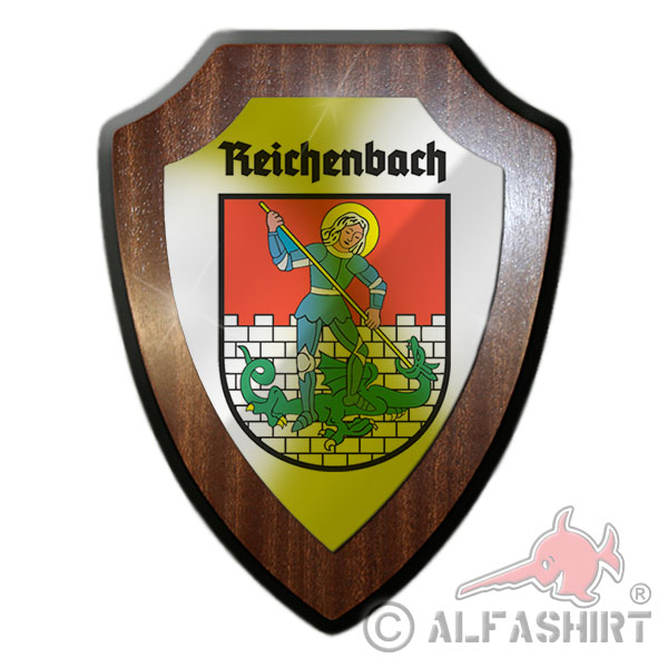 Wappenschild / Wandschild - Reichenbach Eulengebirge Polen Dzierzoniów #25653