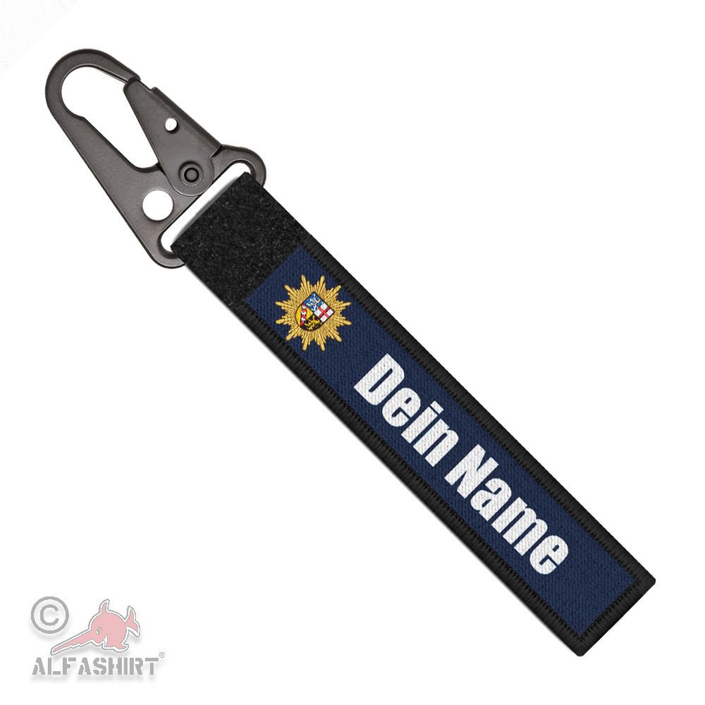 Tactical Schlüsselanhänger Polizei Saarland Dein Name Wunschtext #45825