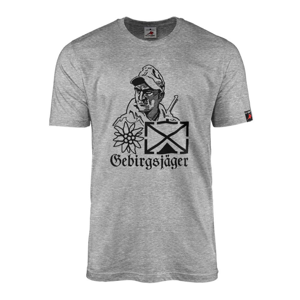 BW Gebirgsjäger Taktische Zeichen Edelweiss Bundeswehr T-Shirt #36007