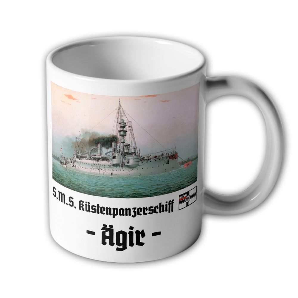 Tasse SMS Ägir Küstenpanzerschiff Siegfried-Klasse Kaiserliche Marine #7622